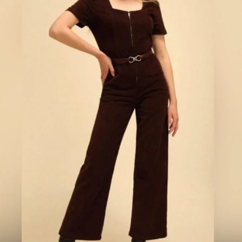 Rouje Madi Jumpsuit - Brown Corduroy